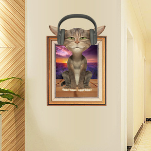 Наклейка на стену с котом STIK130319-494/001