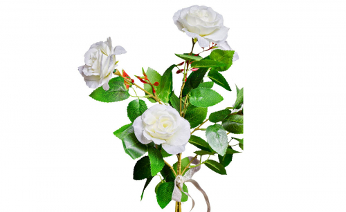 Роза белая искусственная