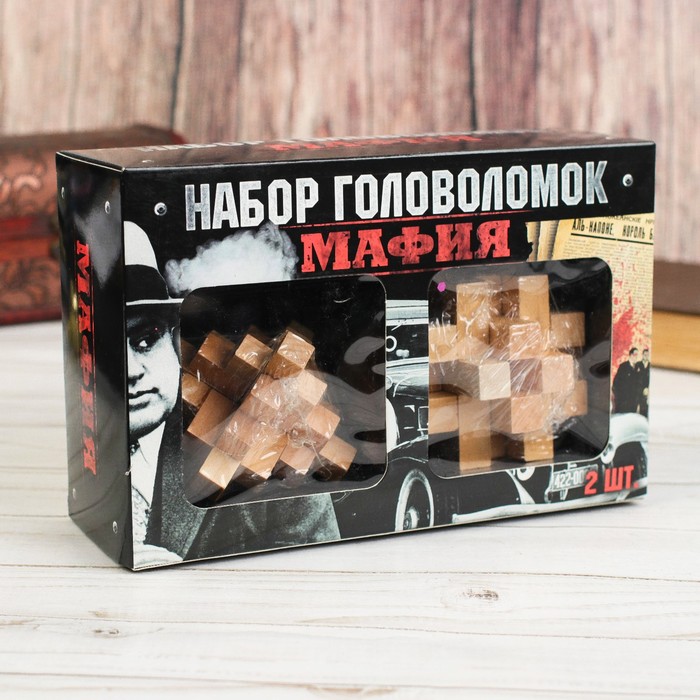 Головоломки мафии. Набор головоломок мафия. Мафия деревянная игра. Стойка головоломка МАФ. Дерево мафии.