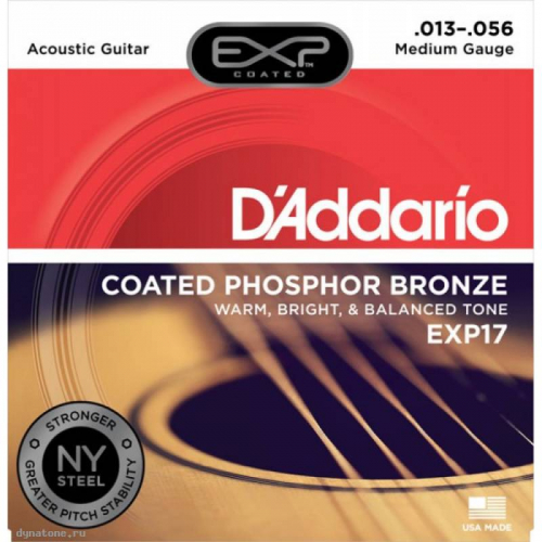 D'ADDARIO EXP17 - фосфор/бронза в обол., Medium, 13-56
