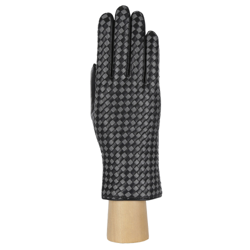 Перчатки, натуральная кожа, Fabretti F13-1/9 black/grey