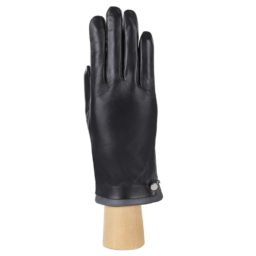 Перчатки, натуральная кожа, Fabretti 15.38-1/9 black/grey