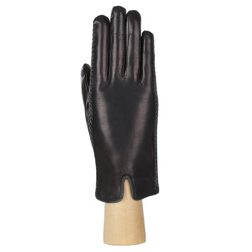 Перчатки, натуральная кожа, Fabretti 12.66-1/15 black/green