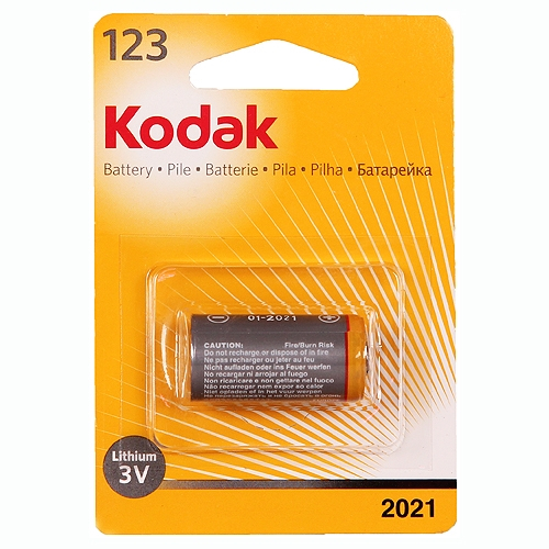 Батарейки Kodak CR123 литиевые 1/BL 