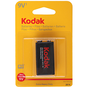 Батарейки Kodak крона 9v 6F22 1/BL солевая