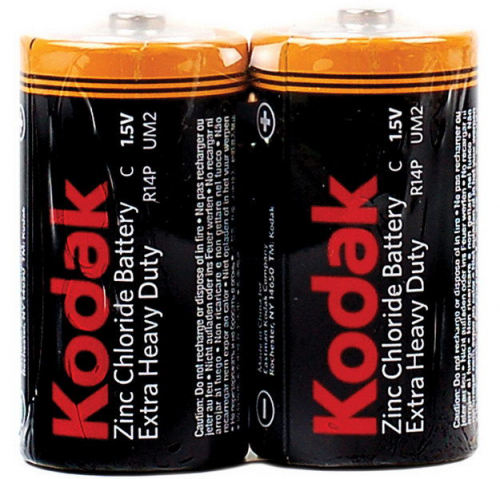  Батарейки Kodak С (c) R14 2/SH солевые, комплект 2 шт