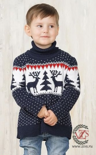  950р. 1470р. Детский свитер с оленями 