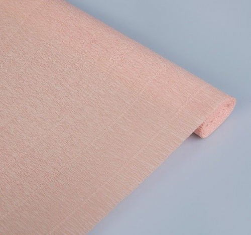 Бумага гофрированная 180 гр - арт.17А/2 - бледно-розовая (рулон)
