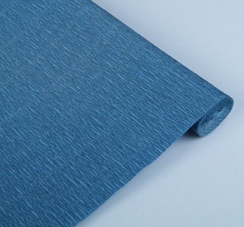 Бумага гофрированная 180 гр - арт.615 - дымчато-синий (рулон)