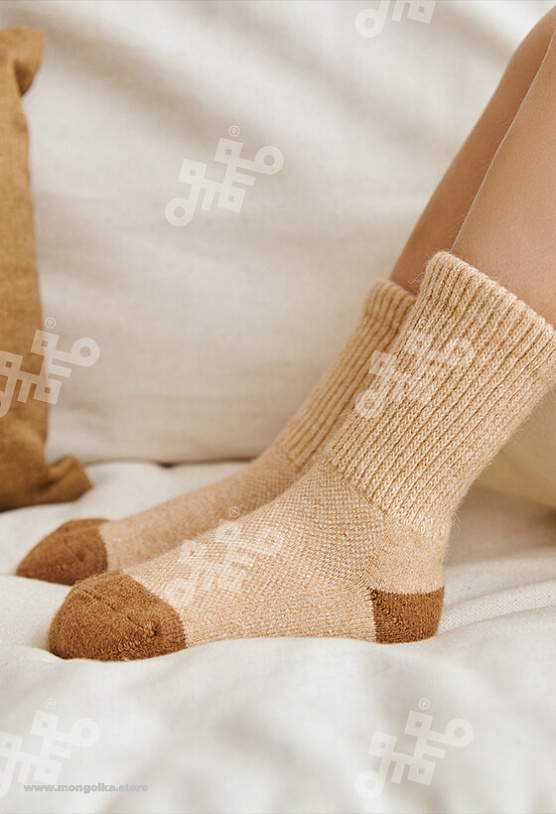 АКЦИЯ! ЦЕНА БЫЛА 305 Р.Носки детские из монгольской шерсти (арт. 02102)