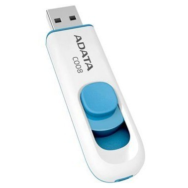  Флешка (флэш) Adata USB flash drive 16 GB C008 (белый)