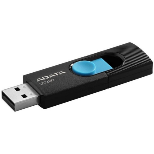 Флешка (флэш) Adata USB flash drive 64 GB UV220 (черно-голубой)