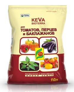 Грунт KEVA BIOTERRA(10л) томат,перец(8шт/м)