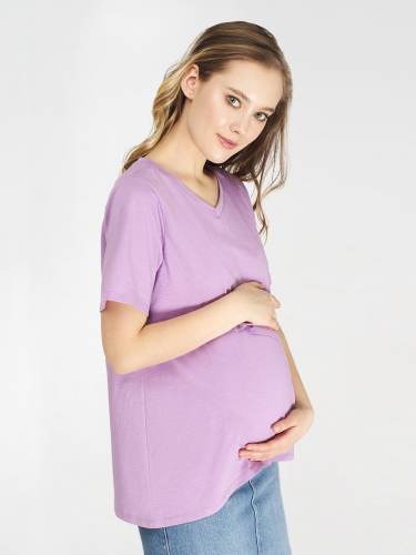 Однотонная футболка для беременных и кормящих Proud Mom