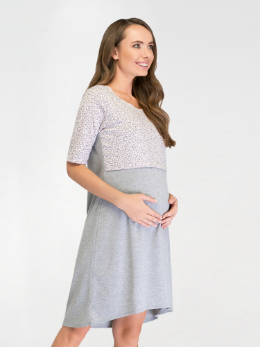 Домашнее платье для беременных и кормящих мам Proud Mom