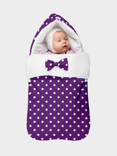 Фиолетовый демисезонный конверт для новорожденного МиМиМи
