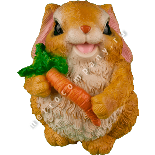 Фигура Заяц с морковкой 12451(20*16см)