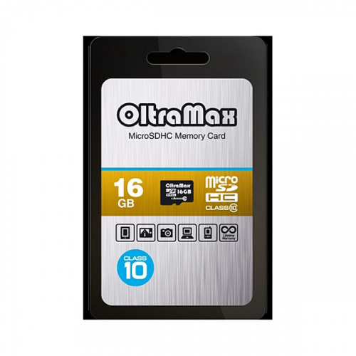 Карта памяти MicroSD OltraMax 16GB class 10  без адаптера