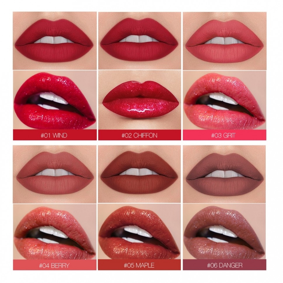 Блеск для губ 2 в 1 матовый O.TWO.O Lip Color 3.5ml (арт. 6034) (КОПИИ)