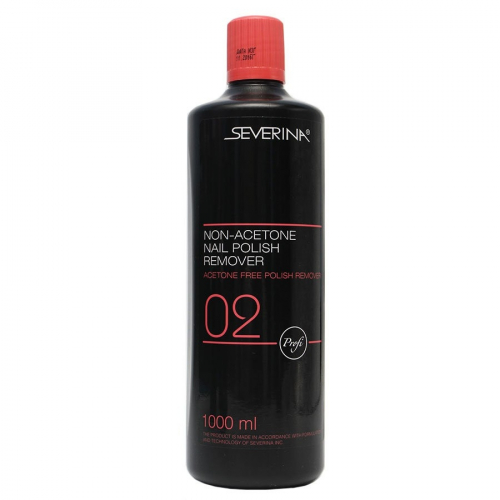 Жидкость для снятия лака Severina без ацетона (Черный, экспорт 02) 1 л (КОПИИ)