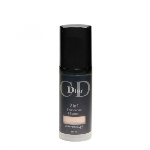 Тональный крем Dior 2в1 Foundation + Serum 30ml(черный) (КОПИИ)