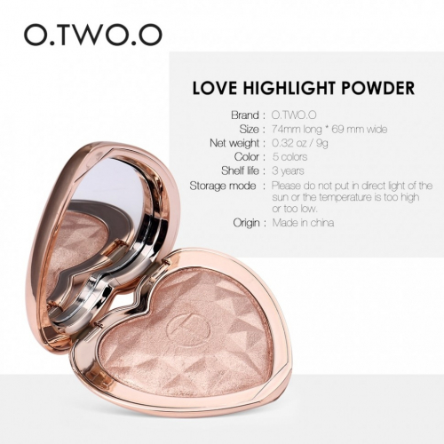 Хайлайтер O.TWO.O Love Highlight Powder 9g (арт. 9126) (КОПИИ)