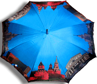 Зонт трость Виды Москвы