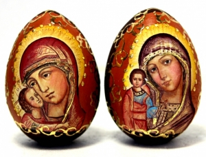 Яйцо пасхальное с иконой