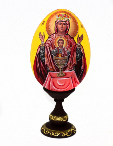 Яйцо пасхальное Богородица Неупиваемая чаша