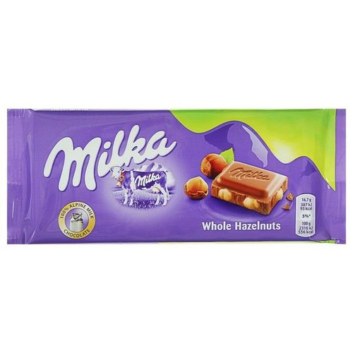 Milka Whole Hazelnuts Chocolate 100 грамм