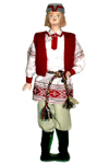 Кукла сувенирная фарфоровая. Белорусский мужской костюм. К.19 -н.20 в. Минская