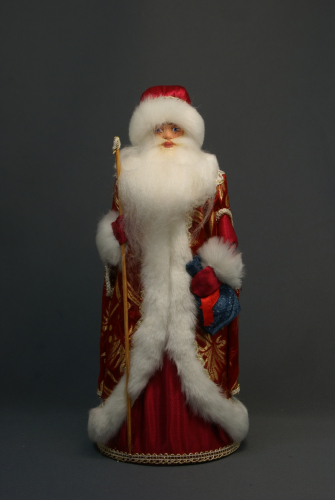 Кукла сувенирная фарфоровая.  Дед Мороз. Сказочный персонаж.