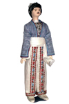 Кукла сувенирная фарфоровая. Мужской армянский традиционный костюм.
