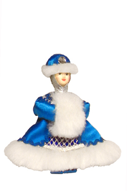 Кукла-подвеска сувенирная фарфоровая. Снегурочка. Сказочный персонаж.