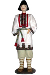 Кукла сувенирная фарфоровая. Мужской свадебный марийский традиционный костюм. С