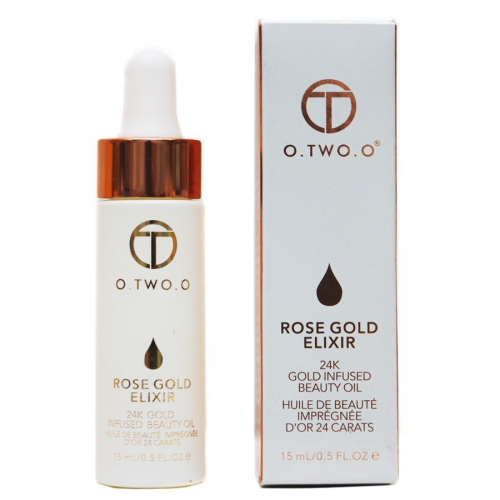Масло для лица O.TWO.O Rose Gold Elixir 24k Gold Infused Beauty Oil 15мл (КОПИИ)