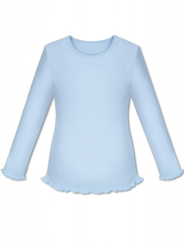 Школьный голубой джемпер (блузка)/школа для девочки 778210-ДШ19