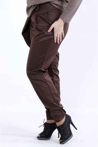 b040-1 | Шоколадные стильные брюки