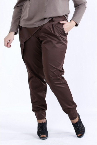 b040-1 | Шоколадные стильные брюки