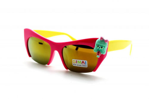 подростковые солнцезащитные очки gimai 8010 розовый зеркально желтый