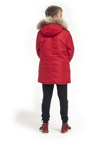 З 19 Куртка - пуховик для мальчика Красный