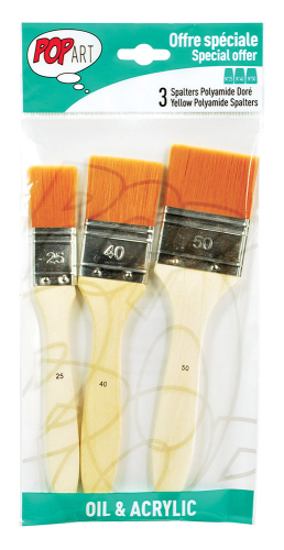 Наборы кистей PEBEO набор синтетика флейц 950550 3 шт. короткая ручка № 25, 40, 50