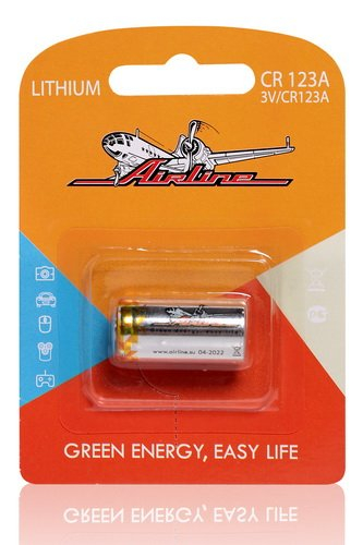 Батарейки AIRLINE  CR123A 3V  литиевая 1шт. блистер уп.25шт.
