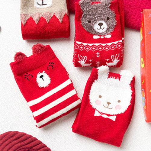 SALE Caramella / Набор детских носков новогодний «Мишка путешественник», 4 пары C561104