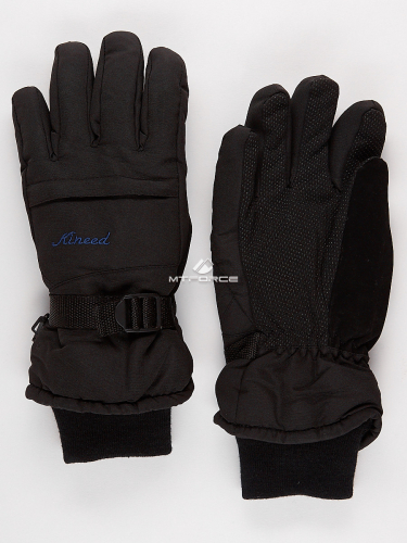 Женские зимние горнолыжные перчатки черного цвета 971Сh