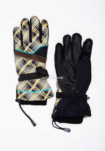 Женские зимние горнолыжные перчатки бежевого цвета 448B