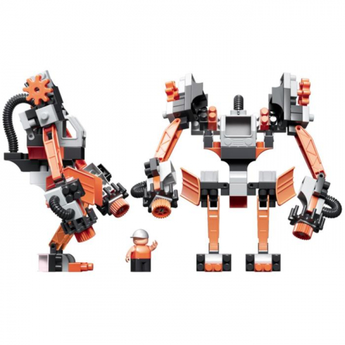 Набор с большим роботом и пилотом Technobot, цвет белый, оранжевый, чёрный