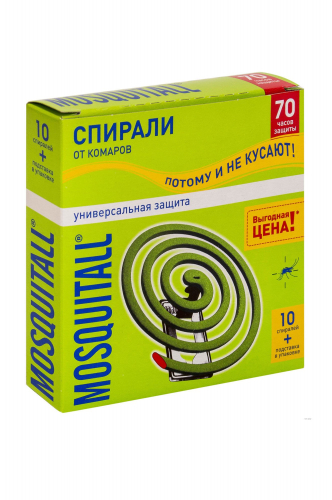 Спирали Универсальная защита от комаров 10 шт - MOSQUITALL