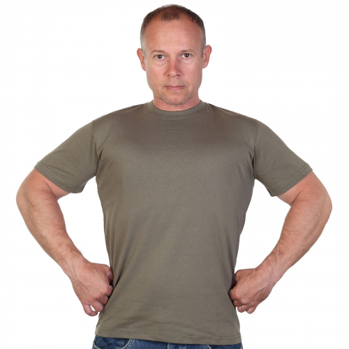 Мужская футболка цвета хаки №67