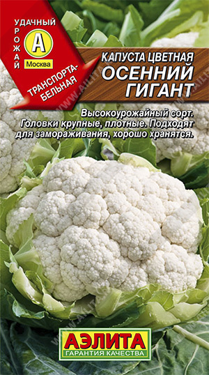 Капуста цветная Осенний гигант 0,3 г ц/п Аэлита (среднеспелая)